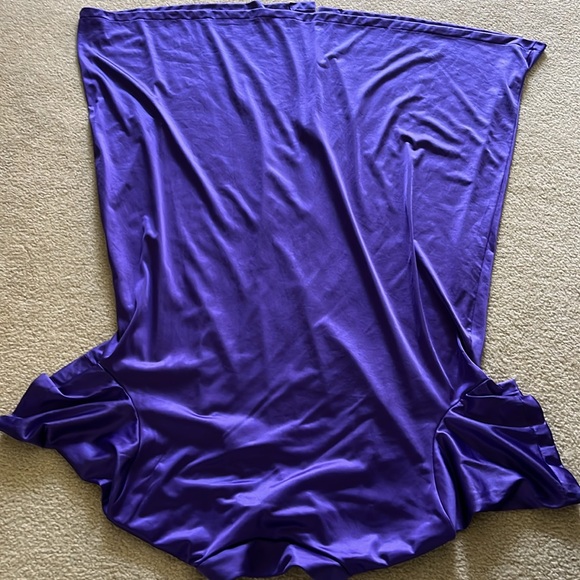 VTG Vanity Fair Purple Robe Button Front Floral Embroidery Sz L - Picture 11 of 11